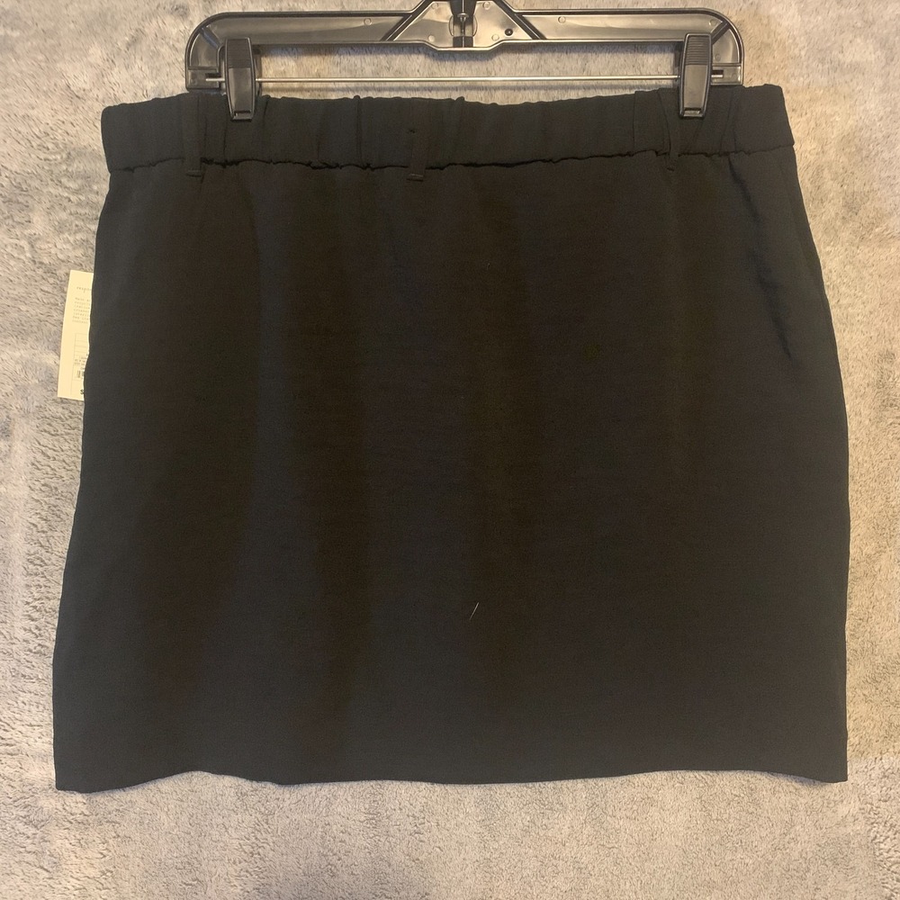 A New Day Womens L Black Vest Mini Skirt Set 2 Piece Scoop Neck Button Front NWT - Picture 6 of 14